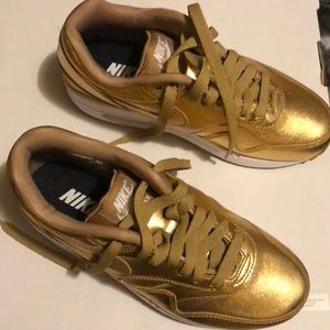 Gold Nikes